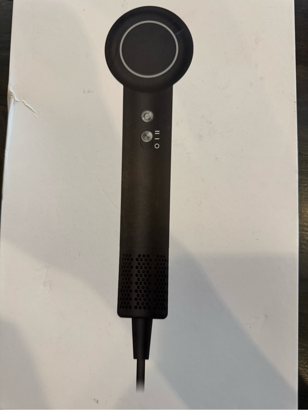 Sleek Black Handheld Hair Dryer with Precision Controls